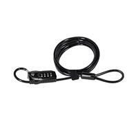 XLC Unisex - Erwachsene 2502332920-Zahlenspiralkabelschloss Zahlenspiralkabelschloss, Schwarz, 4.8x2500 mm