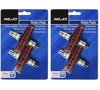 XLC Unisex - Erwachsene Bremsschuhe V-Brake BS-V01 4er Set 70 mm, Rot, Schwarz, One Size