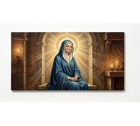 XLDBDLA Grande affiche vintage abstraite sur toile représentant la Vierge Marie, idéale pour décorer un salon ou une église (40 x 80 cm/cadre intérieur).