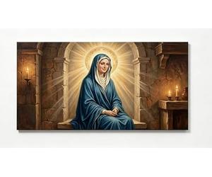 XLDBDLA Grande affiche vintage abstraite sur toile représentant la Vierge Marie, idéale pour décorer un salon ou une église (20x40cm/sans cadre).