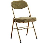 XLDZ Chaise pliante ergonomique avec tissu panama, pour bureau, événement et cuisine, de qualité commerciale, confortable, portable et durable (vert olive)