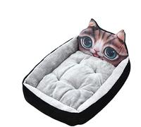 XLDZ Lit rectangulaire confortable pour animal de compagnie, niche pour sac de couchage, canapé pour chat et chien, nid chaud, panier portable pour animaux de compagnie (hétéroclite-F, hétérolée-L)