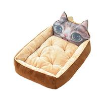 XLDZ Lit rectangulaire confortable pour animal de compagnie, niche pour sac de couchage, canapé pour chat et chien, nid chaud, panier portable pour animaux de compagnie (hétérocly-B, hétérocly-M)