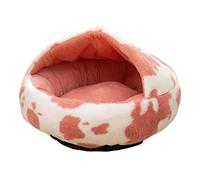 XLDZ Panier confortable en flanelle pour chien et chat - Sac de couchage chaud - Lavable - Pour petits chiots et chatons - Rose - Diamètre : 40 cm