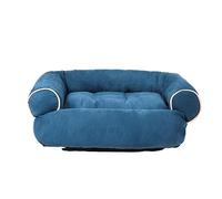 XLDZ Panier pour chien de qualité supérieure avec coussin amovible : panier doux et élégant pour animal domestique et canapé et races (Bleu-L)