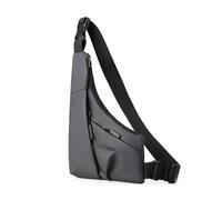 XLDZ Sac de poitrine antivol pour homme et femme - Sac banane de voyage - Sac à bandoulière fin - Sac personnel sécurisé - Sac banane de voyage avec poches cachées, gris, Taille unique