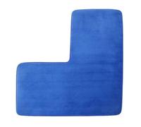 XLDZ Tapis de bain en forme de L en microfibre ultra douce et absorbante, pour salle de bain, chevet, canapé, salon - Tapis d'angle antidérapant, essentiel pour la décoration d'intérieur (bleu)