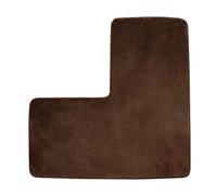 XLDZ Tapis de bain en forme de L en microfibre ultra douce et absorbante, pour salle de bain, chevet, canapé, salon - Coin antidérapant, essentiel pour la décoration d'intérieur (café)