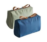 XLDZ Trousse de maquillage portable étanche pour femme, petite trousse de maquillage avec compartiments, Bleu+vert, Taille unique