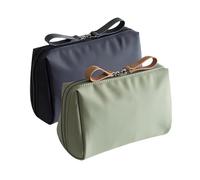 XLDZ Trousse de maquillage portable étanche pour femme, petite trousse de maquillage avec compartiments, Noir/vert, Taille unique