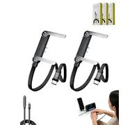 XLDZR Câble de Chargeur à Support Invisible 2 en 1 - Cordon de Charge Rapide avec Support de téléphone intégré, Cordon de Charge Rapide 240 W, Chargeur de téléphone latéral(2*Pcs)