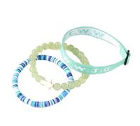 XLDZR Ensemble de bracelets WWJD « Que ferait Jésus ? », bracelets chrétiens inspirants avec breloque croix, perles symboliques et bijoux de rappel quotidien for femmes et hommes(Green)