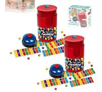XLDZR Jeu de Bingo Match Color, Reconnaissance des Couleurs et Coordination œil-Main, 0 Perle, 6 Cartes à Code, 1 Cloche et 1 boîte de Perles, for fêtes de Groupe et familles de 2 à 4 Joueurs(2pcs)
