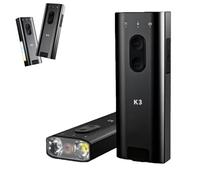 XLDZR Outil Porte-clés EDC K3 Ultramulti, Mini Lampe Torche Multifonction Rechargeable avec Aimant et éclairage RGB, Accessoire Indispensable au Quotidien.(Black)