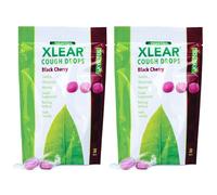 Xlear Pastilles Sans Sucre au Xylitol - Pastilles pour Gorge et Bouche Sèche, Sans OGM, Sans Gluten, Natural Black Cherry, 30 Count (Pack of 2)