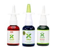 Xlear Spray Nasal Naturel au Xylitol - Nettoyant et Hydratant Nez - Pack Trio Puissance Classique, Rescue et Max - 45 ml - Lot de 3