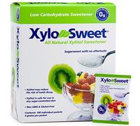 Xlear XyloSweet Édulcorant Naturel au Xylitol - Substitut du Sucre d’Origine Végétale, Pur, Sans OGM, Sans Gluten, en Granules, 100 Packets (Pack of 1)