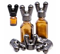 xleathers XTRM SNFFR Lot de 1, 1 bouteille à visser sur votre bouteille (set double Small + Double Large Black)