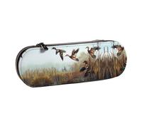 XLEWSIEU Trousse à crayons élégante et fonctionnelle en cuir imprimé chasse volant sauvage, Noir , Taille unique, Ensemble cartable