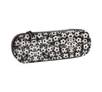 XLEWSIEU Trousse à crayons élégante et fonctionnelle en cuir imprimé football marin, Noir , Taille unique, Ensemble cartable