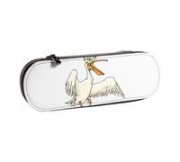 XLEWSIEU Trousse à crayons en cuir avec imprimé pélican, élégante et fonctionnelle, Noir , Taille unique, Ensemble cartable