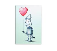 XLFNUN Poster décoratif sur toile « The Tin Man Has A Heart » - Impression d'art moderne pour chambre à coucher - 60 x 90 cm