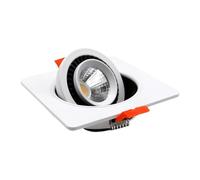 XLGBDDZ Spot LED carré encastrable, 5/7/9/12/15/18 W, rotatif, réglable, simple ou double tête, AC85-265 V, for chambre à coucher, salon(White,Natural White 4000K,7W)