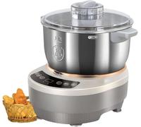 XLGNXXL Pétrin à pâte avec Fonction de Fermentation, pétrin à pâte Professionnel en Acier Inoxydable avec Micro-Ordinateur et Panneau supérieur, Grande capacité, Gris Silver,5L