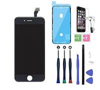 Xlhama Écran LCD Display Vitre Tactile numérique Remplacement pour iPhone 6 Noir Complet avec Kit d’Outils Protection d’écran 4.7'' Pouces sans Bouton Home
