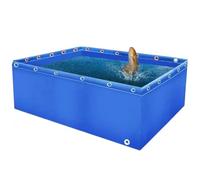 XLHWZS Piscine portative for élevage de Poissons Koi - Piscine Multifonction en Toile PVC for étangs avec vanne de vidange, étang Hors Sol - Supports Non Inclus(400 * 100 * 100cm)
