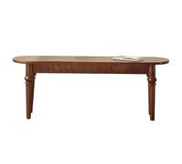 XLIHAWY Banc Salle À Manger D'intérieur en Bois Massif, Pousse-Chaussures Long, Coins Arrondis Tabouret D'entrée pour Style Campagnard Cuisine Salon(100x30x45cm)