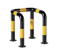 XLIHAWY Bornes Non-Collision en Acier Renforcé, Garde-Corps Stationnement en Forme U, Poteau Sécurité Fixe, pour Les Places Stationnement Bouches(Jaune,50x50x60cm/3pcs)