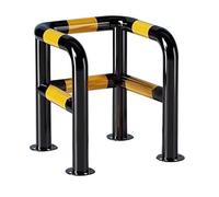 XLIHAWY Bornes Non-Collision en Acier Renforcé, Garde-Corps Stationnement en Forme U, Poteau Sécurité Fixe, pour Les Places Stationnement Bouches(Yellow-A,50x50x60cm/1pcs)