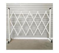 XLIHAWY Clôture Barricade Extensible, Portable Barrières Sécurité Routière, avec 2 Roues, Pliant FRP Télescopique Garde-Corps Circulation (Couleur : White, Taille : 47x59in)