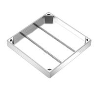 XLIHAWY Couvercle Et Cadre Regard Invisibles en Acier Inoxydable, Encastrés Carrés Couvercle Et Base D'égout, Extérieur/Intérieur Couvercle D'inspection Métallique(50x50x5cm)
