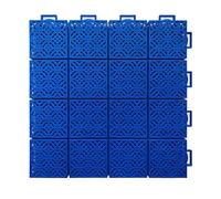 XLIHAWY Dalles Sol Modulaires Emboîtables, 33 X 33 Cm, Antidérapantes, À Jointure, Imperméables, en Polypropylène, pour Drainage, pour Terrasse, pour Piscine, pour Garage(C,34x34cm/90PCS)