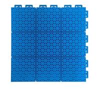 XLIHAWY Dalles Sol Modulaires Emboîtables, 33 X 33 Cm, Antidérapantes, À Jointure, Imperméables, en Polypropylène, pour Drainage, pour Terrasse, pour Piscine, pour Garage(B,34x34cm/54PCS)