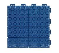 XLIHAWY Dalles Sol Modulaires Emboîtables, 33 X 33 Cm, Antidérapantes, À Jointure, Imperméables, en Polypropylène, pour Drainage, pour Terrasse, pour Piscine, pour Garage(E,34x34cm/27PCS)