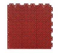 XLIHAWY Dalles Sol Modulaires Emboîtables, 33 X 33 Cm, Antidérapantes, À Jointure, Imperméables, en Polypropylène, pour Drainage, pour Terrasse, pour Piscine, pour Garage(D,34x34cm/27PCS)