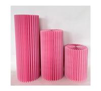 XLIHAWY Le Cylindre Représente La Fête, Pliable Supports Socles D'affichage Colonnes Papier, Support en Carton Mariage avec Disque Acrylique, Rose (Couleur : 11.8IN, Taille : A)