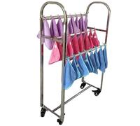 XLIHAWY Porte-serviettes Pour Salle Bain, Porte-serviettes Sur Pied À 3 Niveaux Porte-serviettes Piscine Extérieur, Séchoir À Couvertures(D,85x28x98cm)