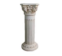 XLIHAWY Socle Classique pour Statues Jardin, Sculptures Décoratives Rehausse Socle, Oxyde Magnésium Socle Style Romain Jardin Patio Terrasse Couloir(D)