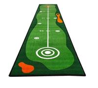 XLIHAWY Tapis D'entraînement Golf, Tapis Putting avec Lignes D'alignement, Portable Antidérapant pour L'entraînement Tapis Putting(50x300m/3pcs)