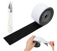 XLIUAX Lot de 1 rouleau de patins en feutre autocollant 6 m x 5 cm et kit de ciseaux pour couper n'importe quelle forme de chaises, meubles, protection du sol ou des fenêtres