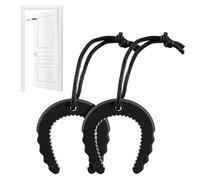 XLIUAX Lot de 2 butées de porte pour premiers intervenants, avec cordon en nylon, noir, pour les forces de l'ordre, la police, les pompiers, les services médicaux d'urgence