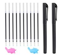XLIUAX Lot de 2 stylos magiques de correction de prise avec 10 recharges, stylo magique réutilisable, stylo à encre pour enfants avec encre qui disparaît pour cahiers d'exercices magiques