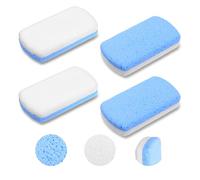 XLIUAX Lot de 4 pierres ponces pour soins des pieds - Pierre ponce double face - Pour enlever les peaux mortes, les callosités, les cuticules et les pieds lisses - Pieds et peau du corps doux
