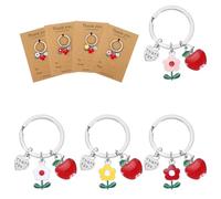 XLIUAX Lot de 4 porte-clés de remerciement, cartes de remerciement pour enseignant, cadeaux de départ de crèche, cadeau de remerciement pour enseignants, cadeau de fin d'études pour les enseignants