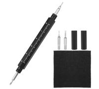 XLIUAX Lot de 6 outils pour barrettes à ressort, bracelet avec règle pour enlever et installer les bracelets de montre, outil de retrait de goupille avec capuchons, fourchette de rechange et chiffon
