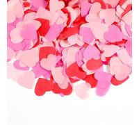 XLIUAX Lot de 8000 confettis multicolores en forme de cœur - 2,5 cm - 3 couleurs romantiques - Grands confettis en papier pour mariage, anniversaire, Saint-Valentin, Noël, anniversaire de mariage